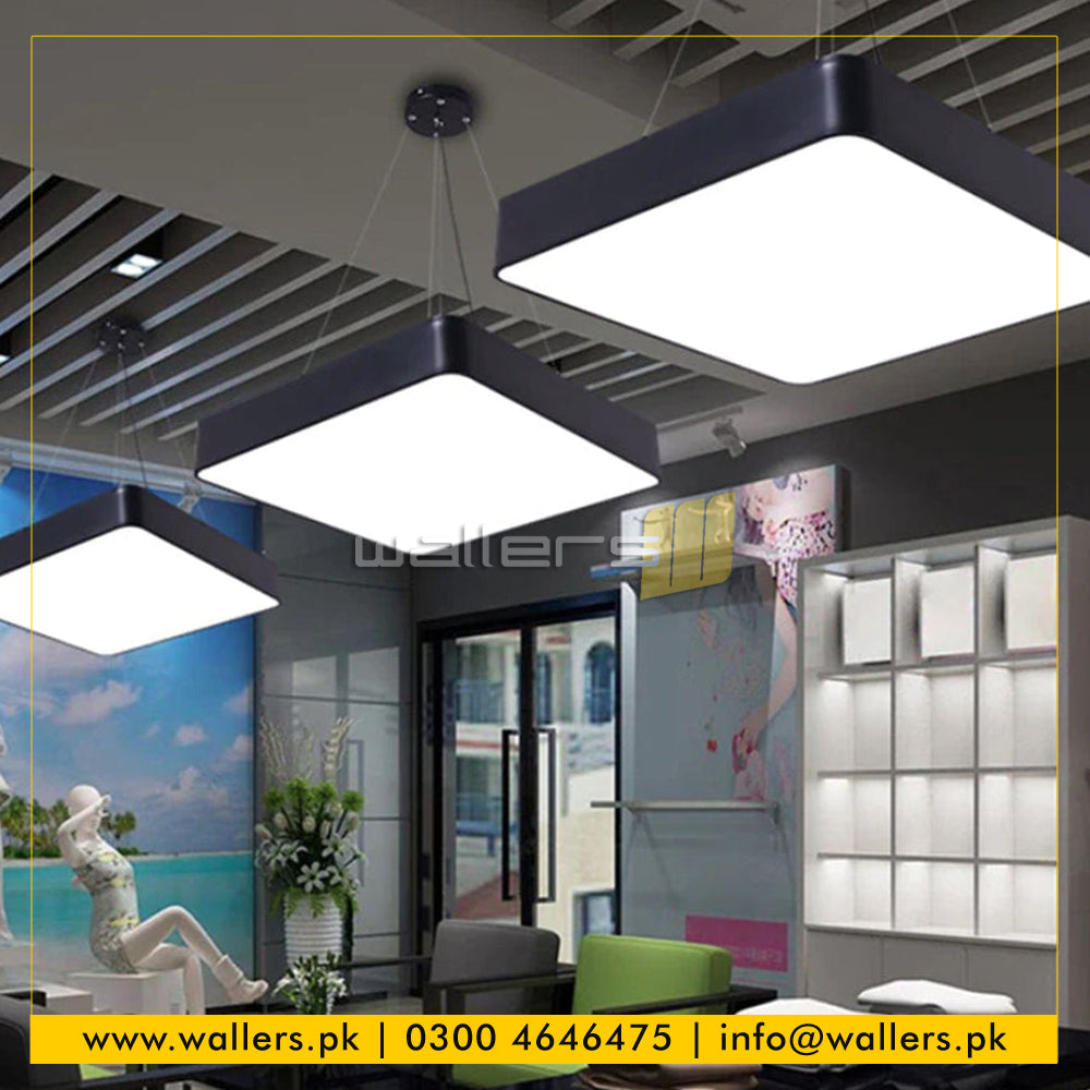 Solid Square Shape Customized Profile Hanging LED Light